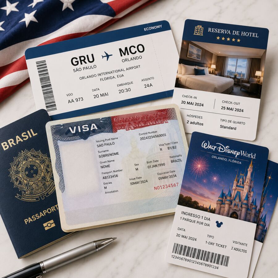 Imagem Precisa ter passagem comprada para tirar o visto americano